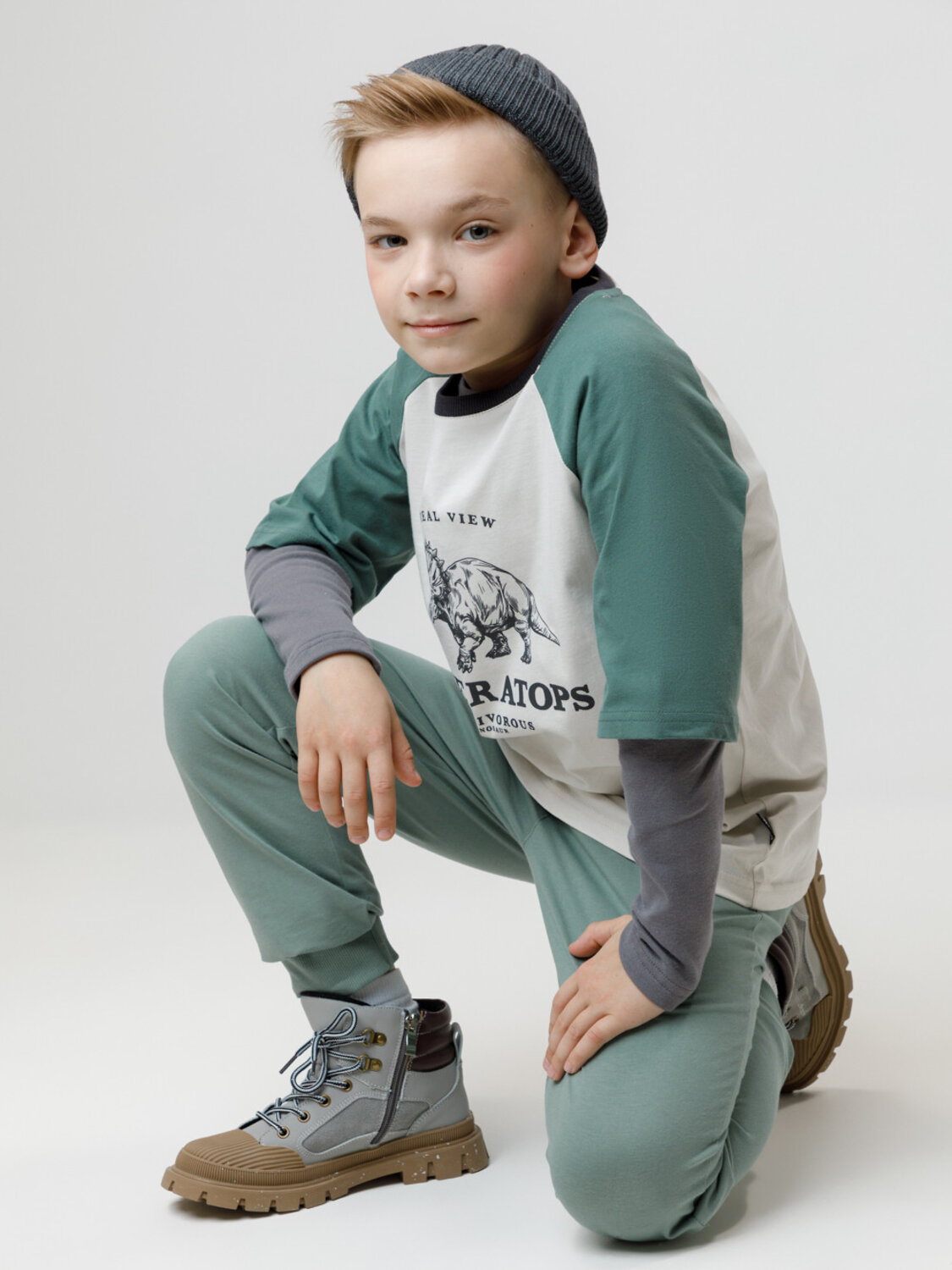 CROCKID Брюки 565672 КР 400633-1 зеленый