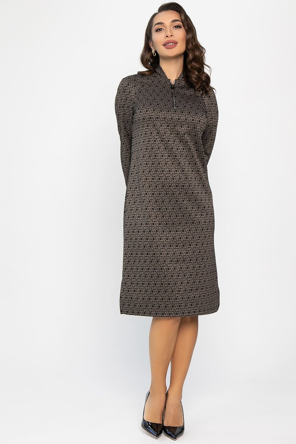 LT Collection Платье 565756 П13749-19М черный/бежевый