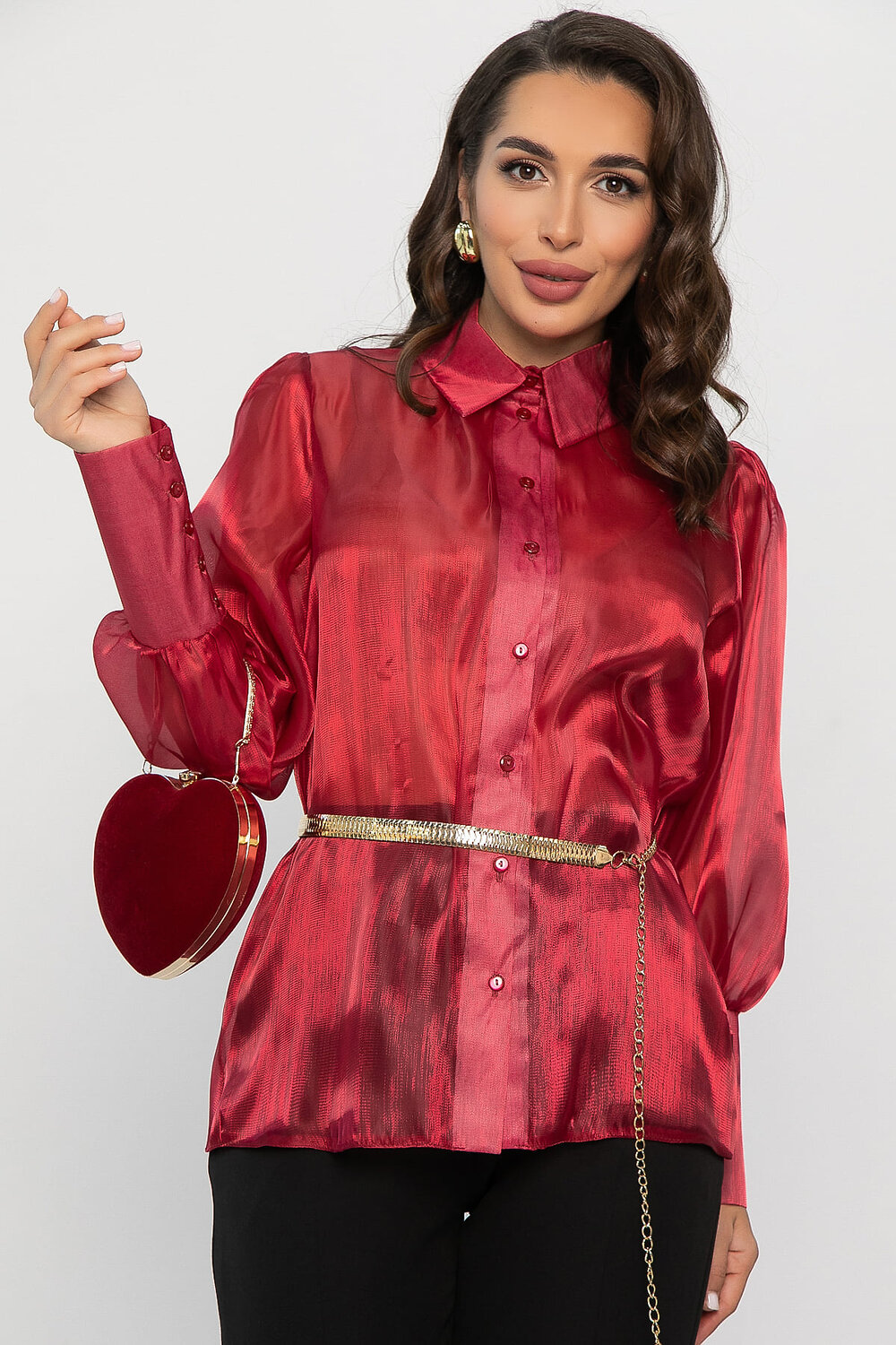 LT Collection Блуза 565757 Б14316-34М красный