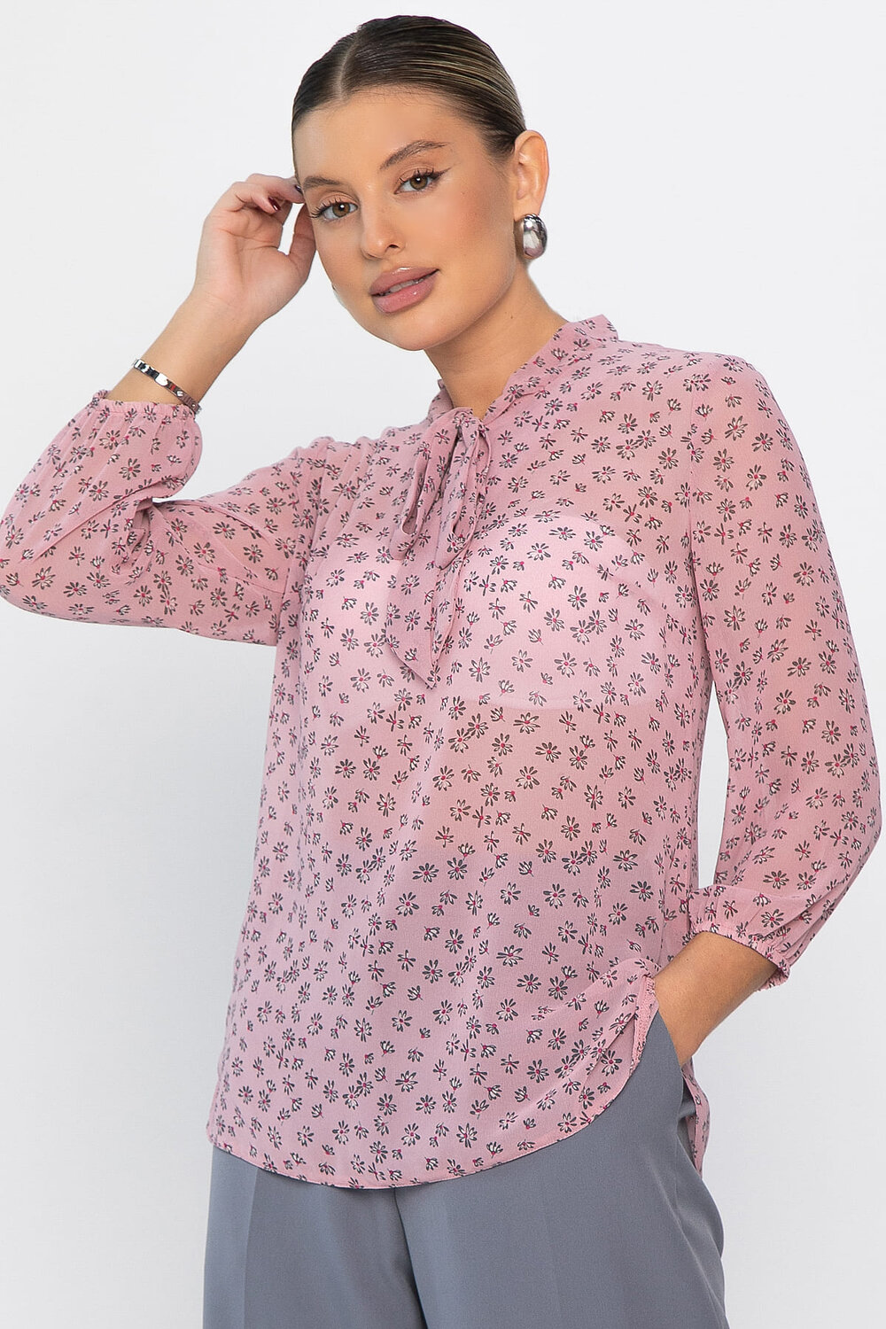 LT Collection Блуза 565770 Б14410-6М розовый