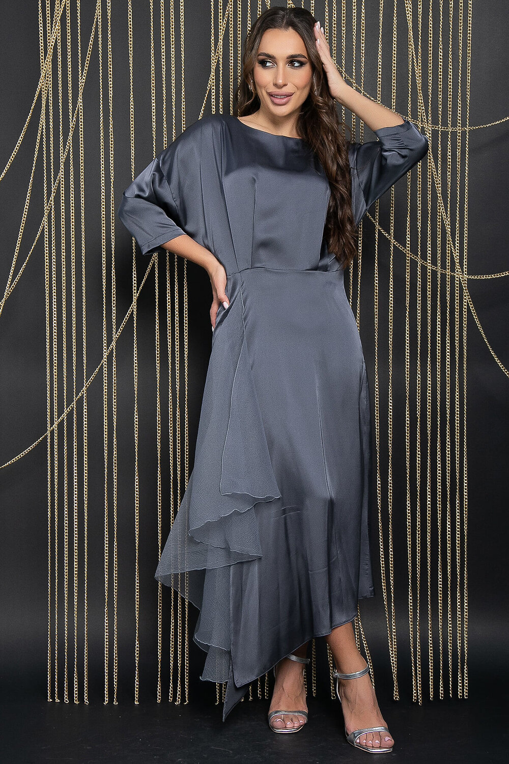 LT Collection Платье 565790 П14471-7М серый