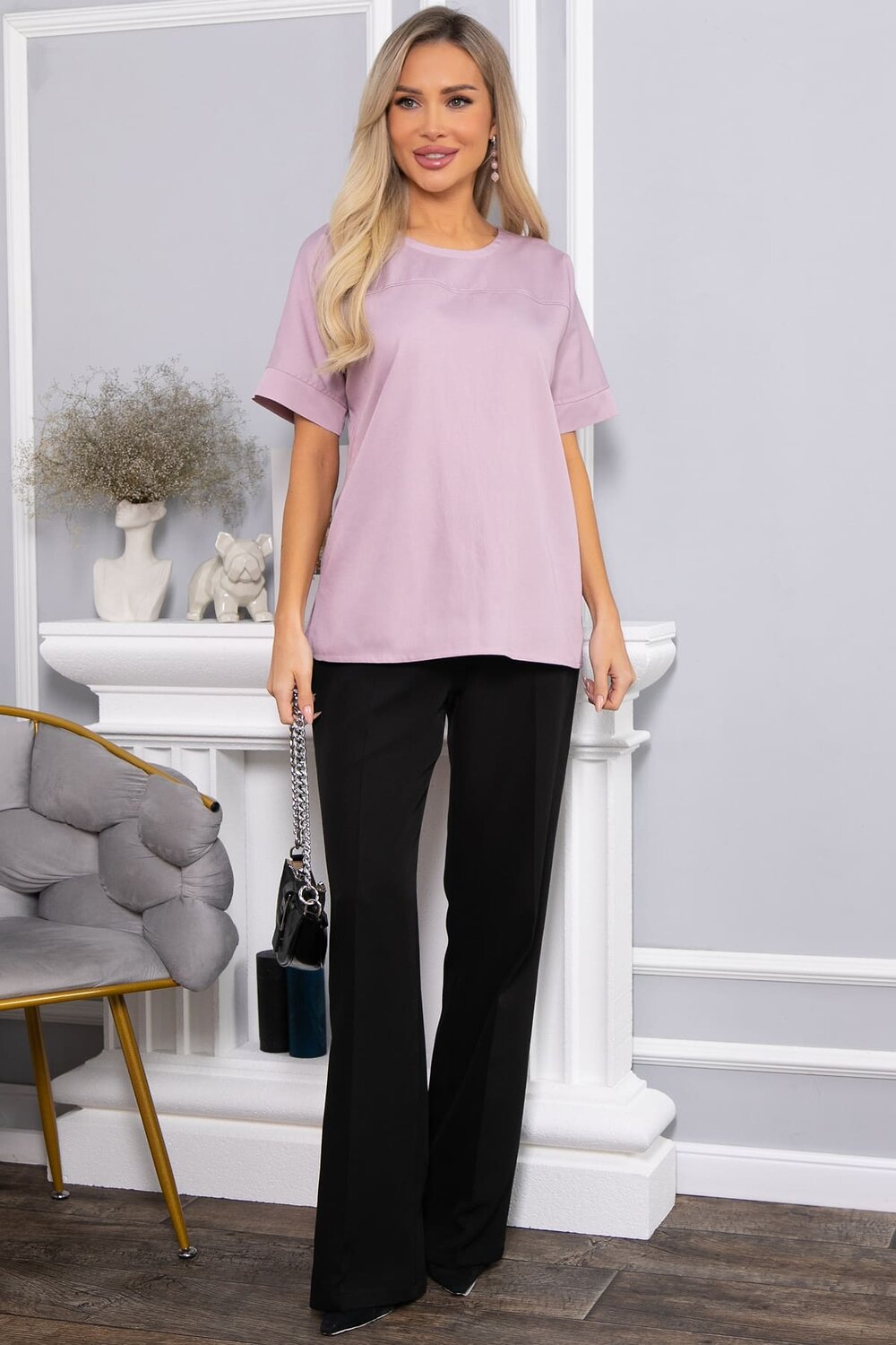 LT Collection Блуза 565807 Б14605-47М сиреневый