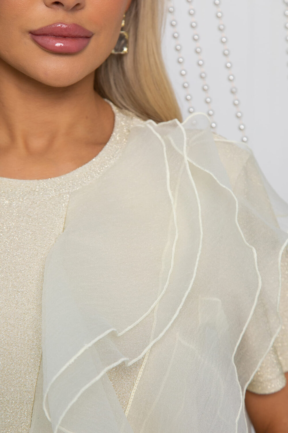 LT Collection Блуза 565972 Б14619-5М молочный