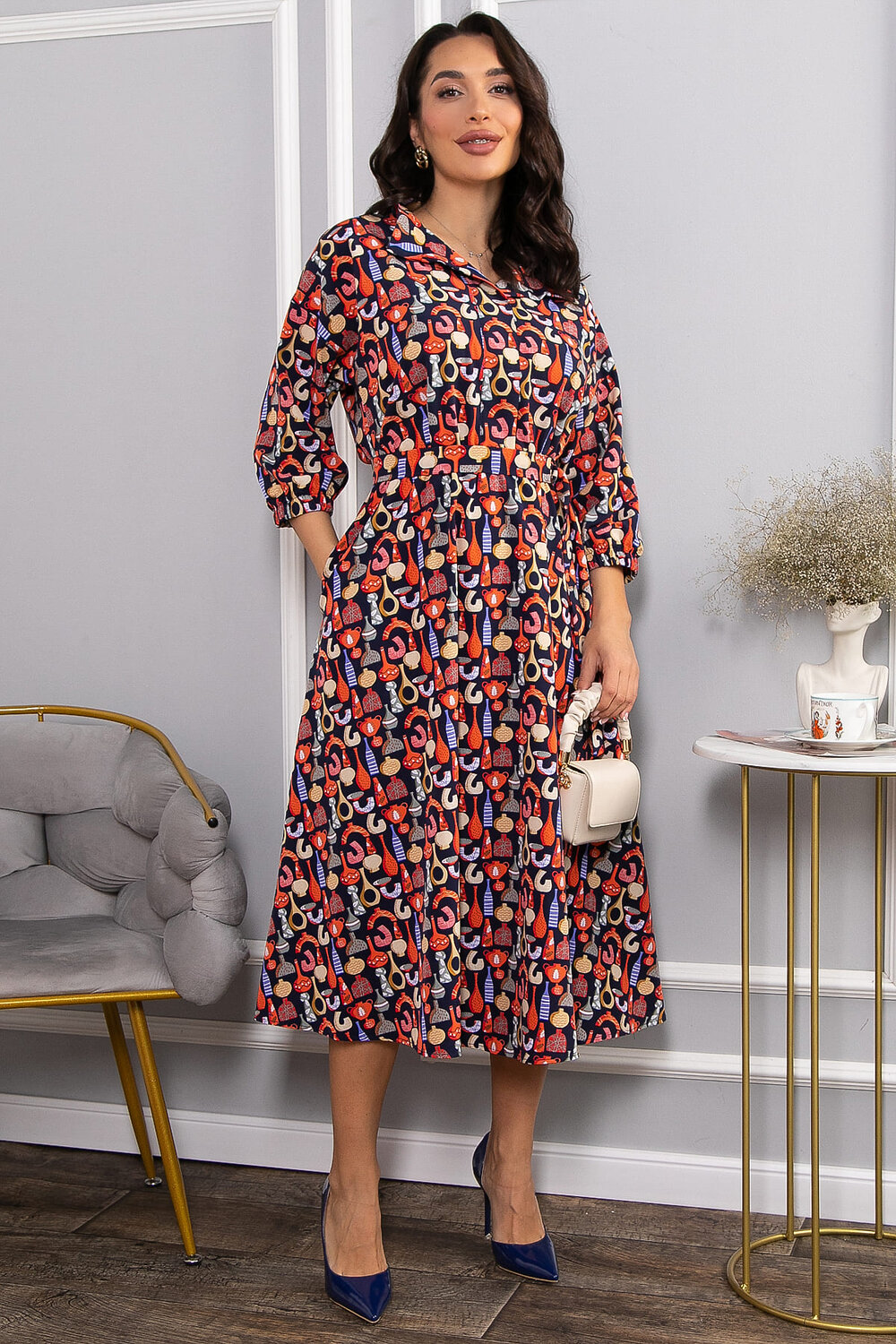 LT Collection Платье 565974 П14611-16М синий