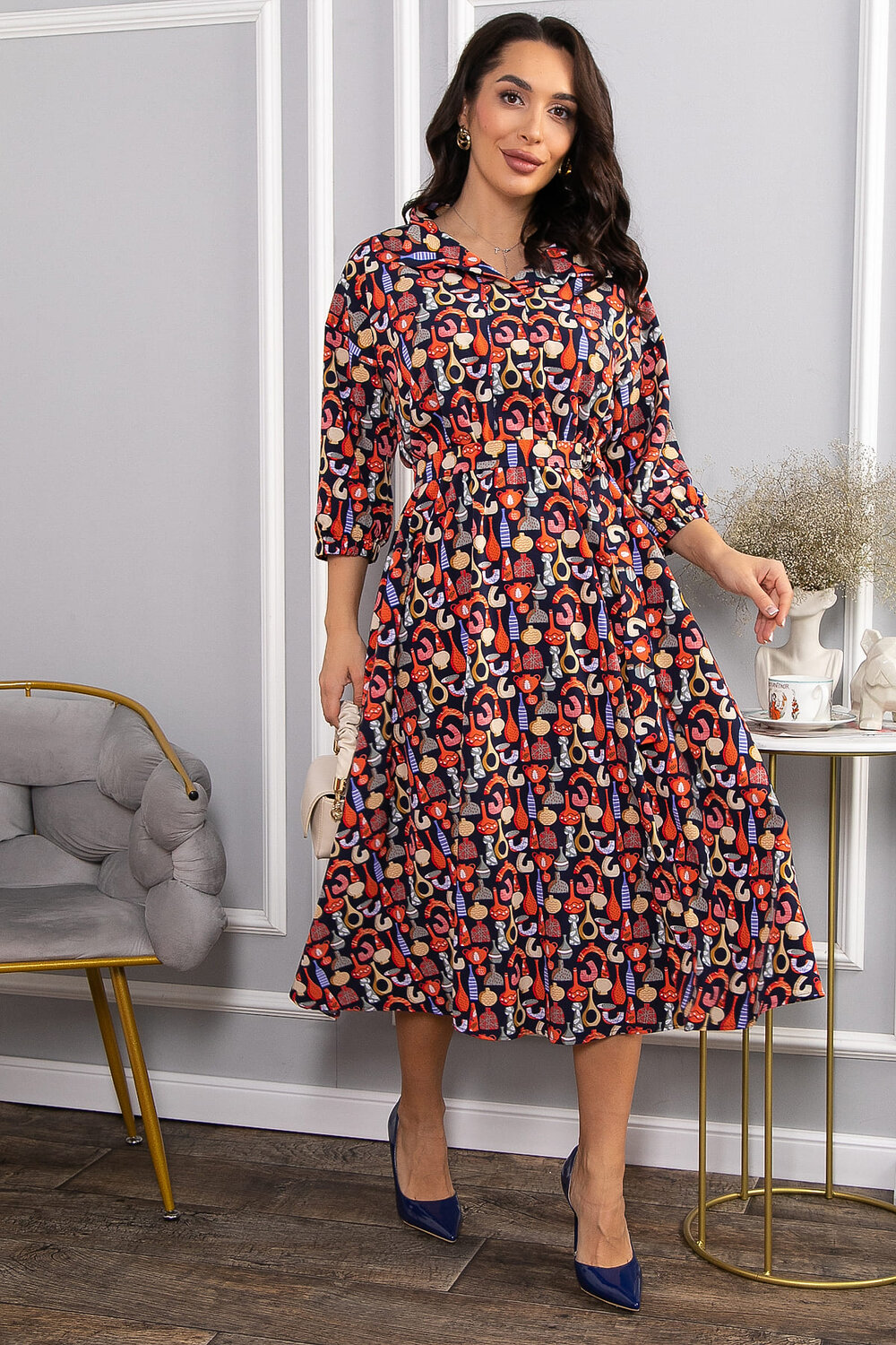 LT Collection Платье 565974 П14611-16М синий