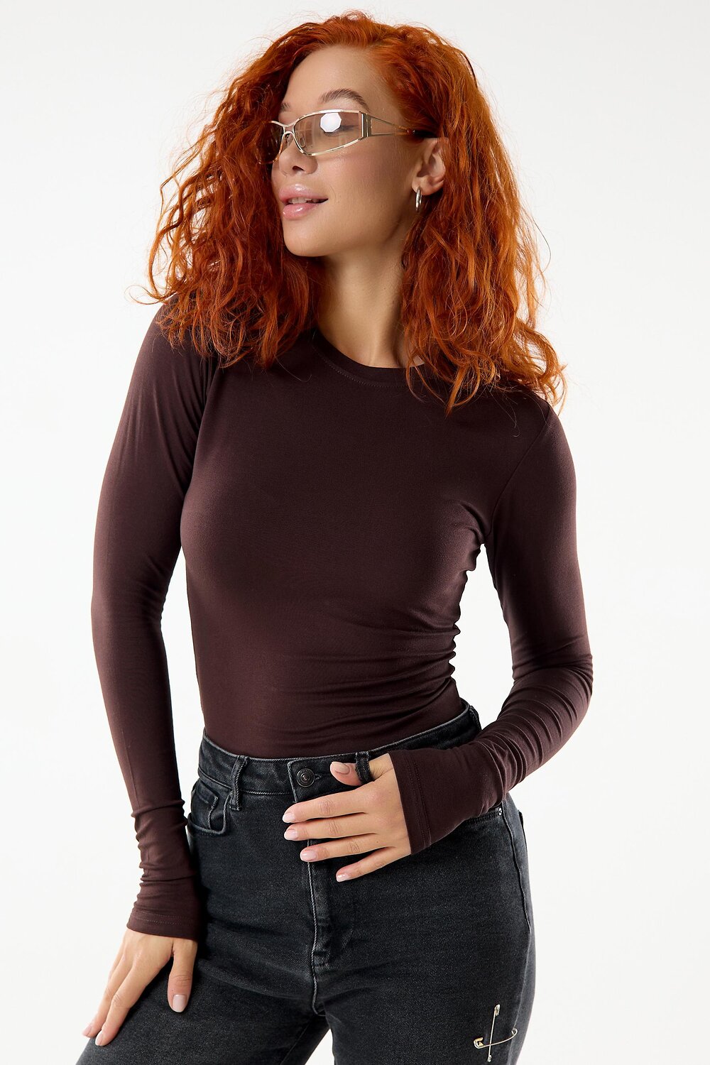 Lika Dress Лонгслив 566044 10605 Коричневый