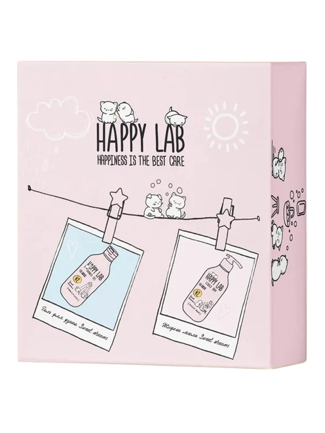 Happy Lab Набор для ухода за телом Sweet Dreams: гель для душа, жидкое мыло, 300 мл x 2 566113 28088