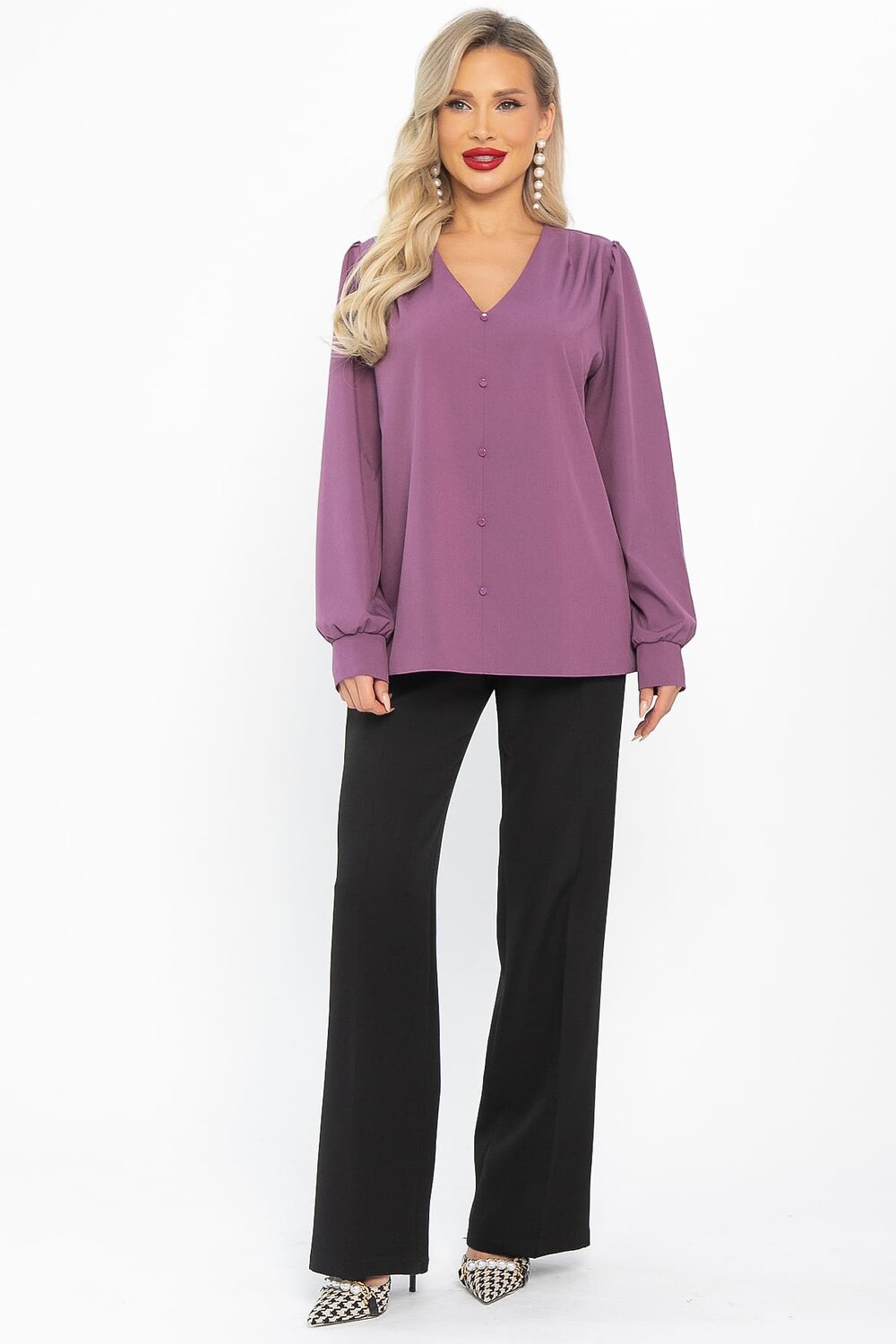 LT Collection Блуза 566292 Б14633-43М лиловый
