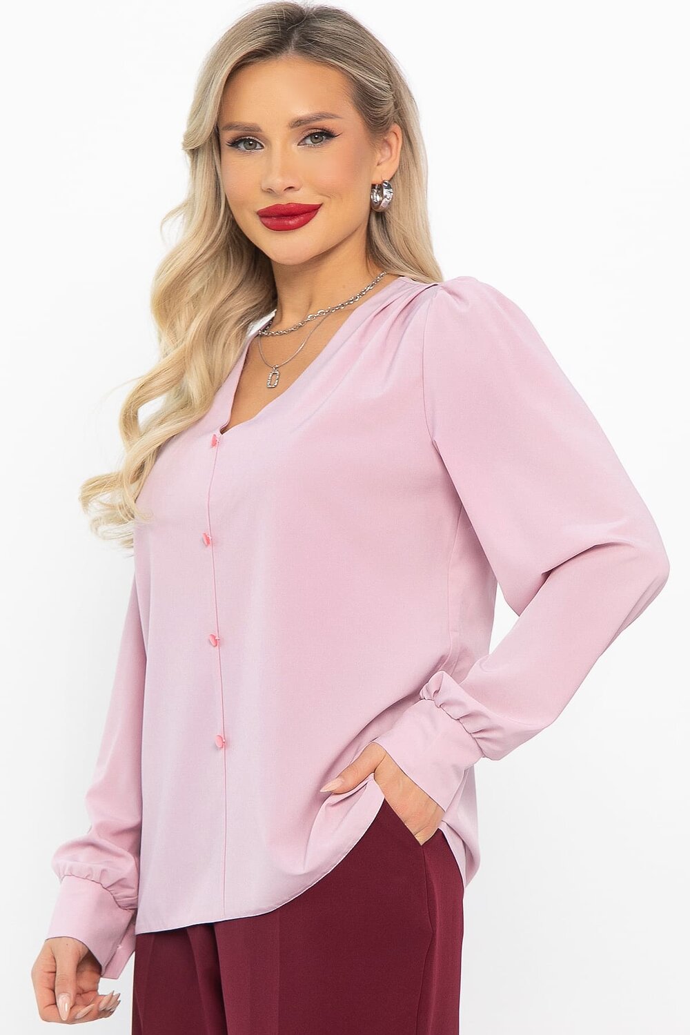 LT Collection Блуза 566293 Б14634-43М розовый