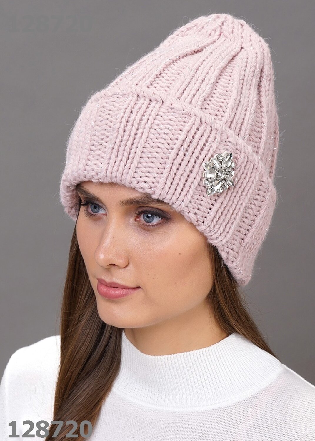 CLEVER Шапка 90753 102551ап св.розовый