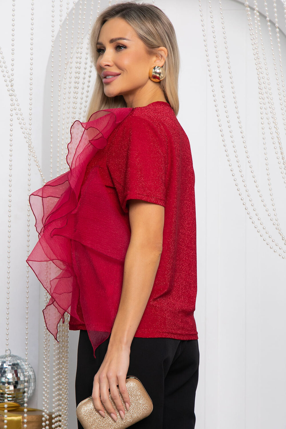 LT Collection Блуза 566572 Б14618-5М красный
