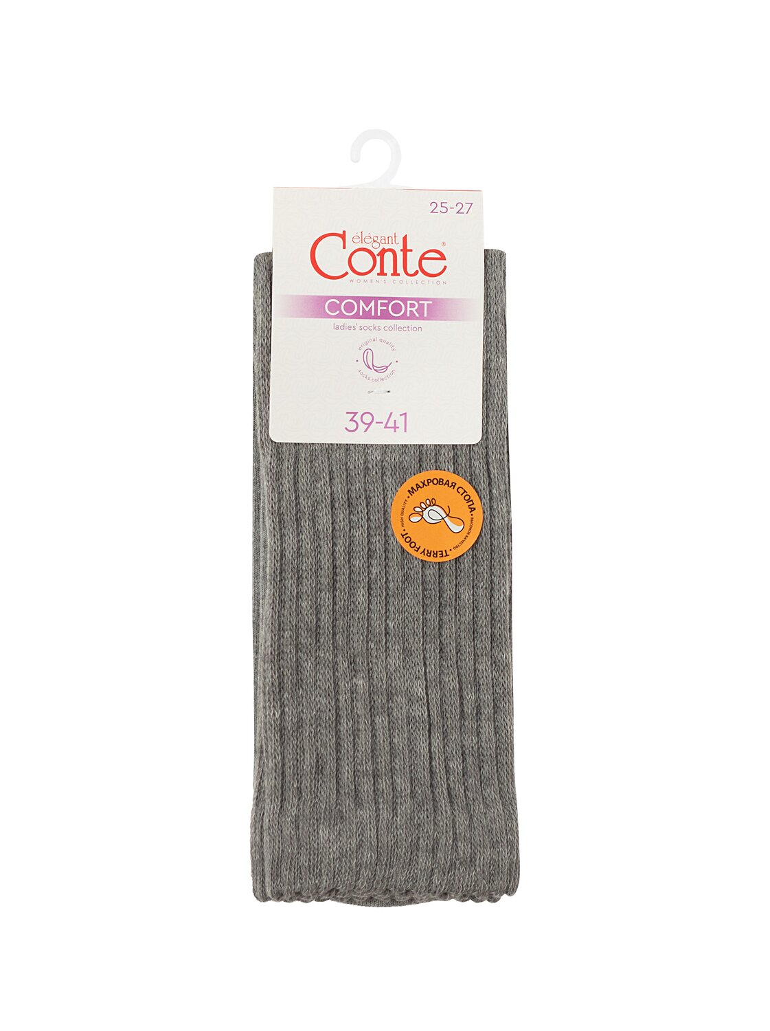 Conte elegant Носки 567006 COMFORT(махр. стопа) 25С-40СП серый