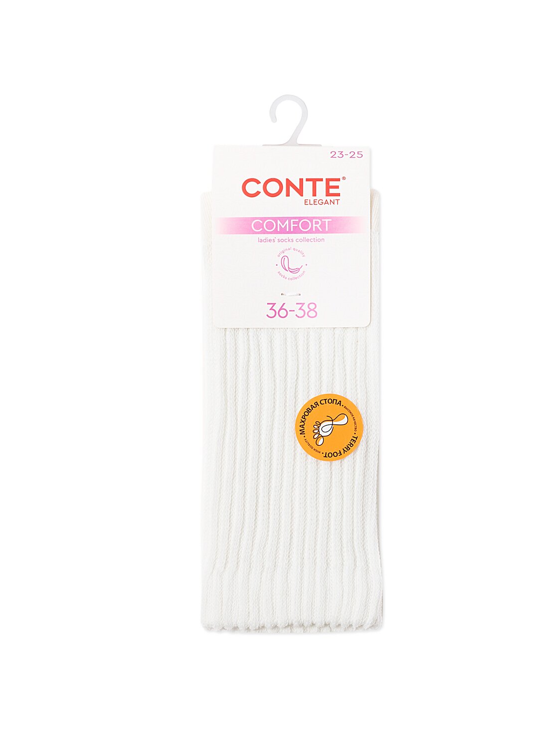 Conte elegant Носки 567009 COMFORT(махр. стопа) 25С-40СП молочный
