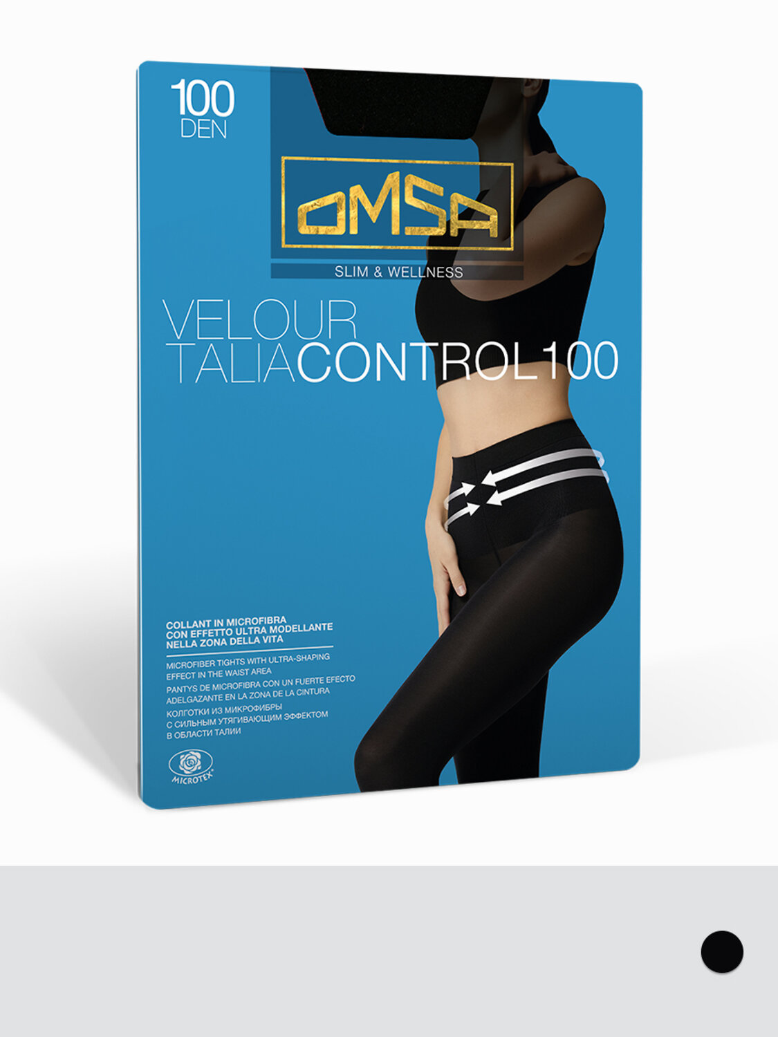 Omsa Колготки 567060 VELOUR TALIA CONTROL 100 (утяжка талии микрофибра) Nero (Черный)