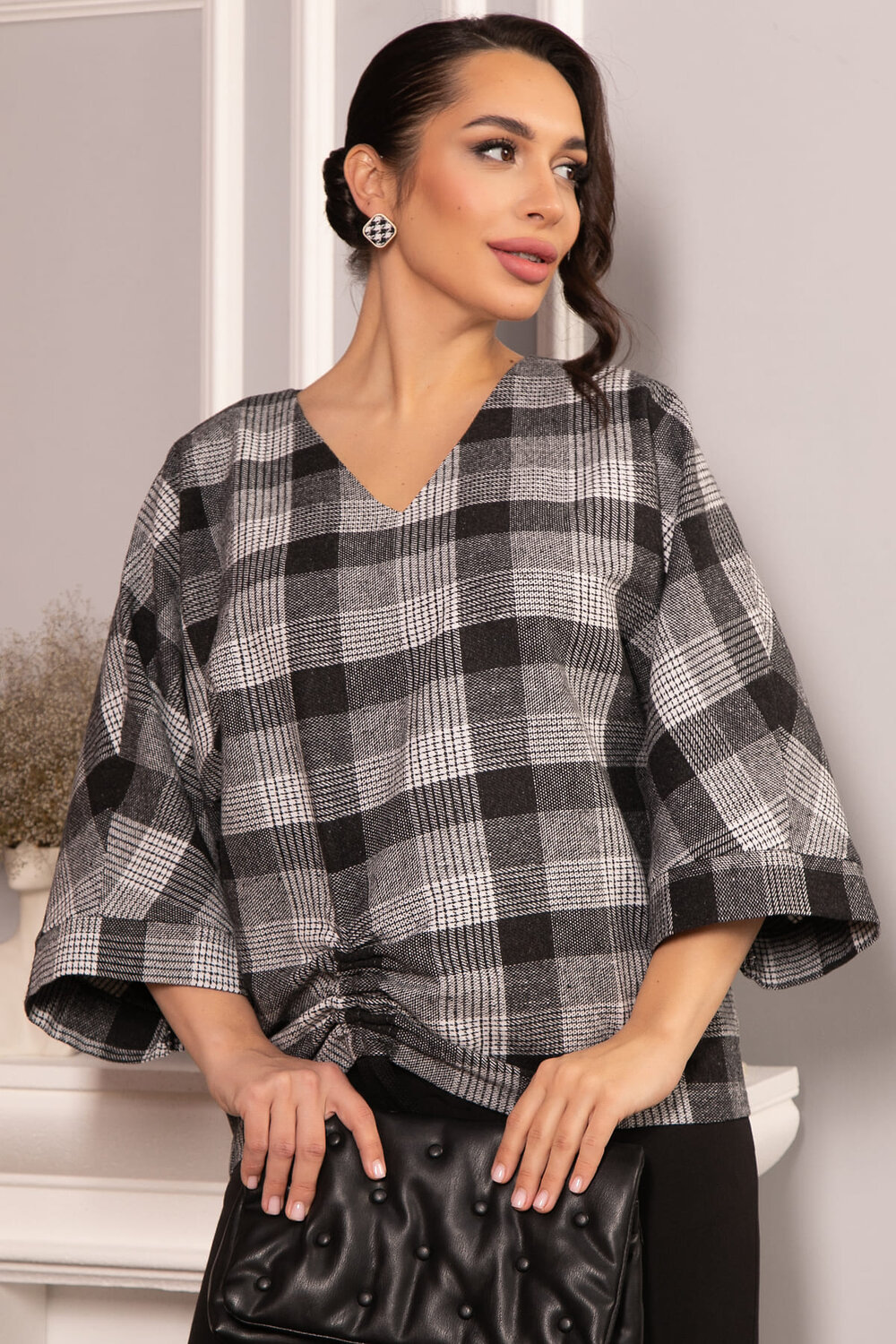 LT Collection Блуза 567140 Б14686-12М серый