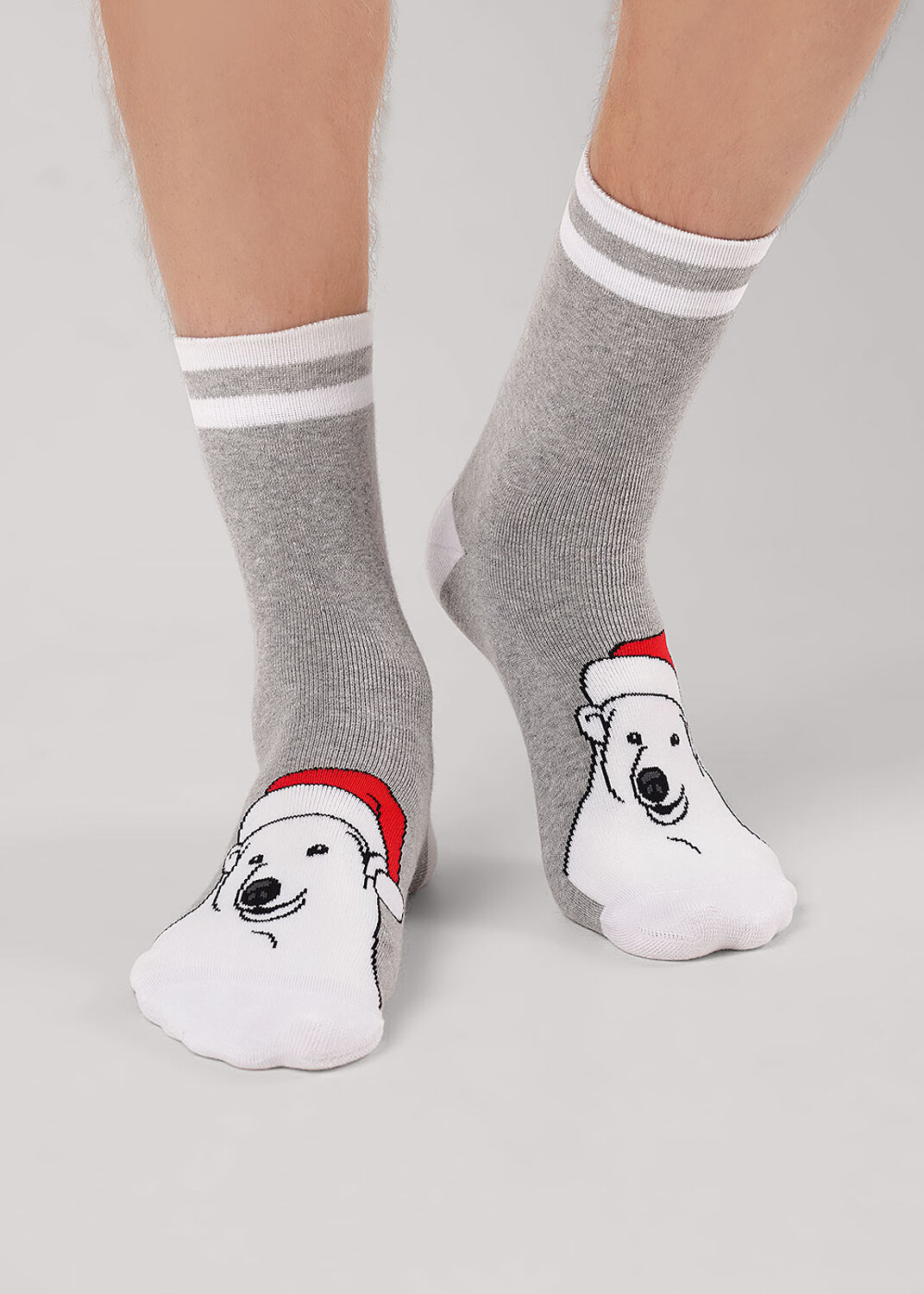 CLEVER Носки 567539 К6552П меланж серый