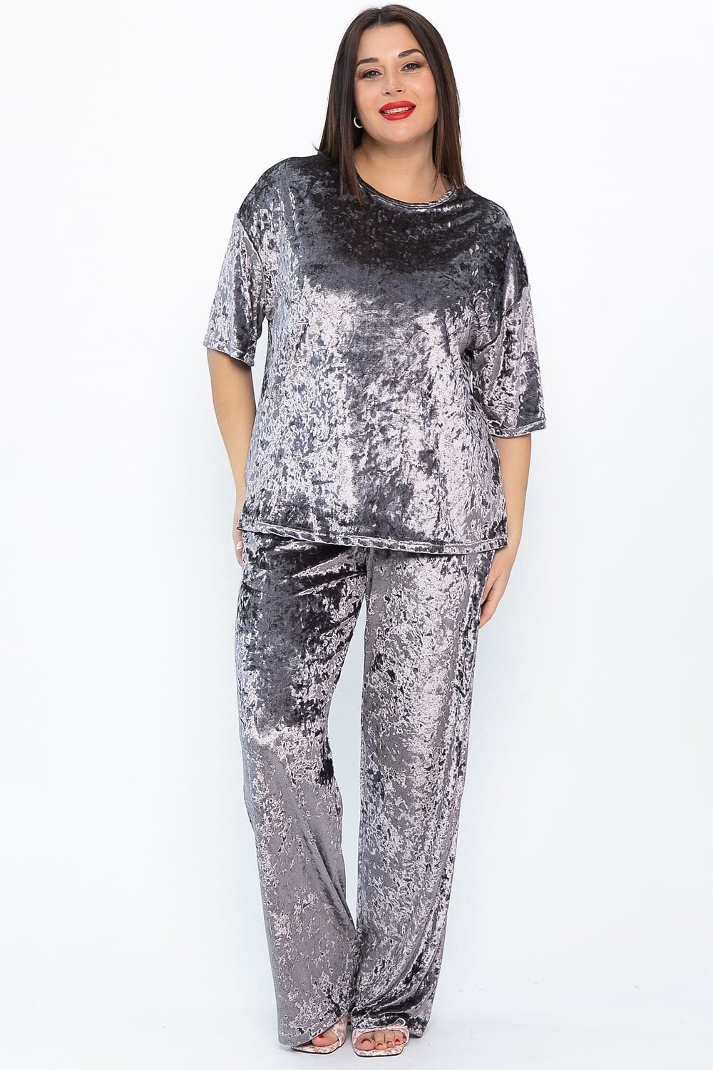 LT Collection Блуза 567774 Б14681-25М серый