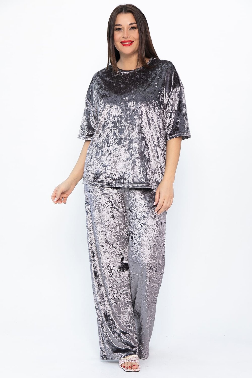 LT Collection Блуза 567774 Б14681-25М серый