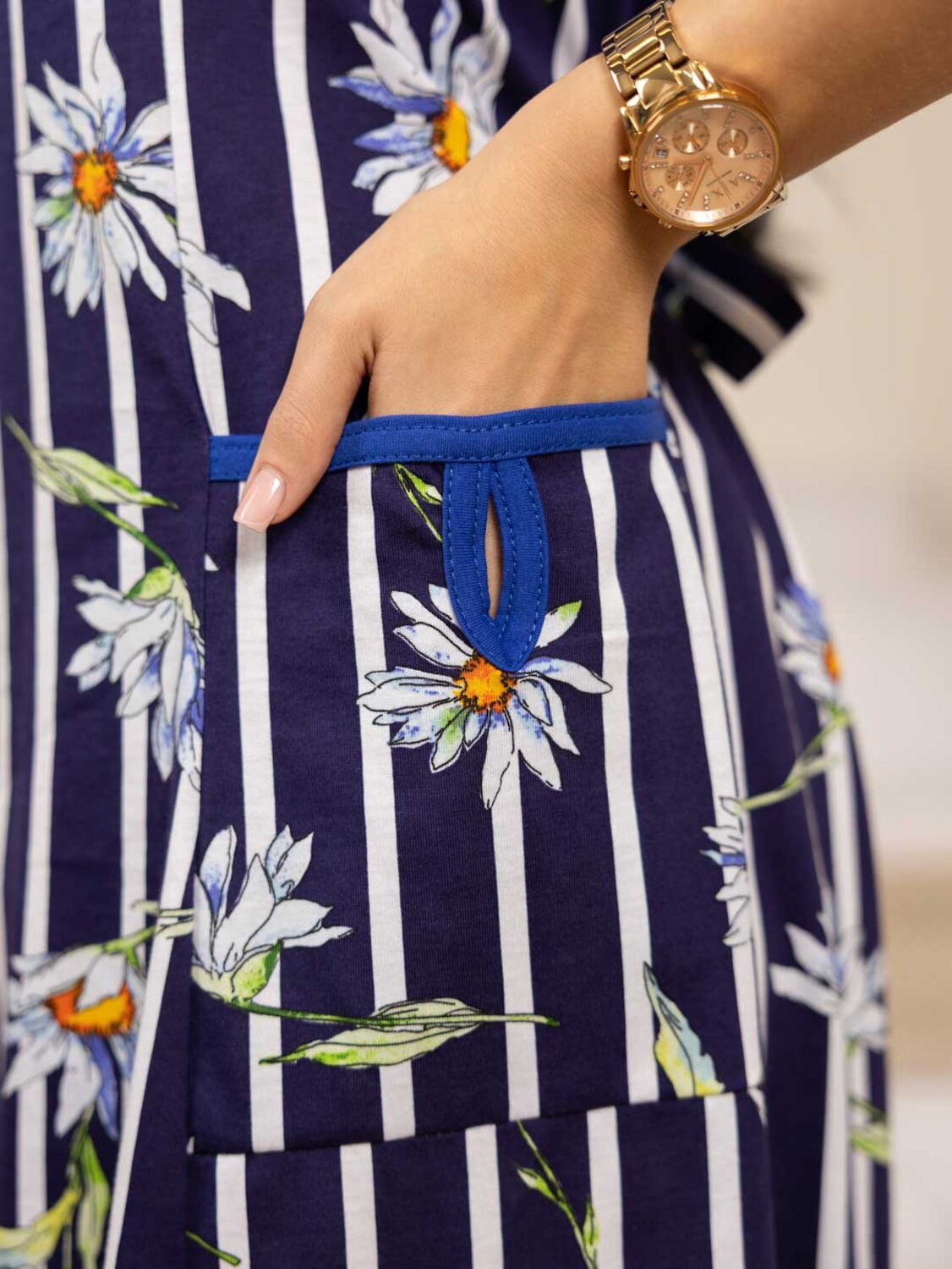 Текс-плюс Халат 567953 НФ-00245171 Индиго,белый