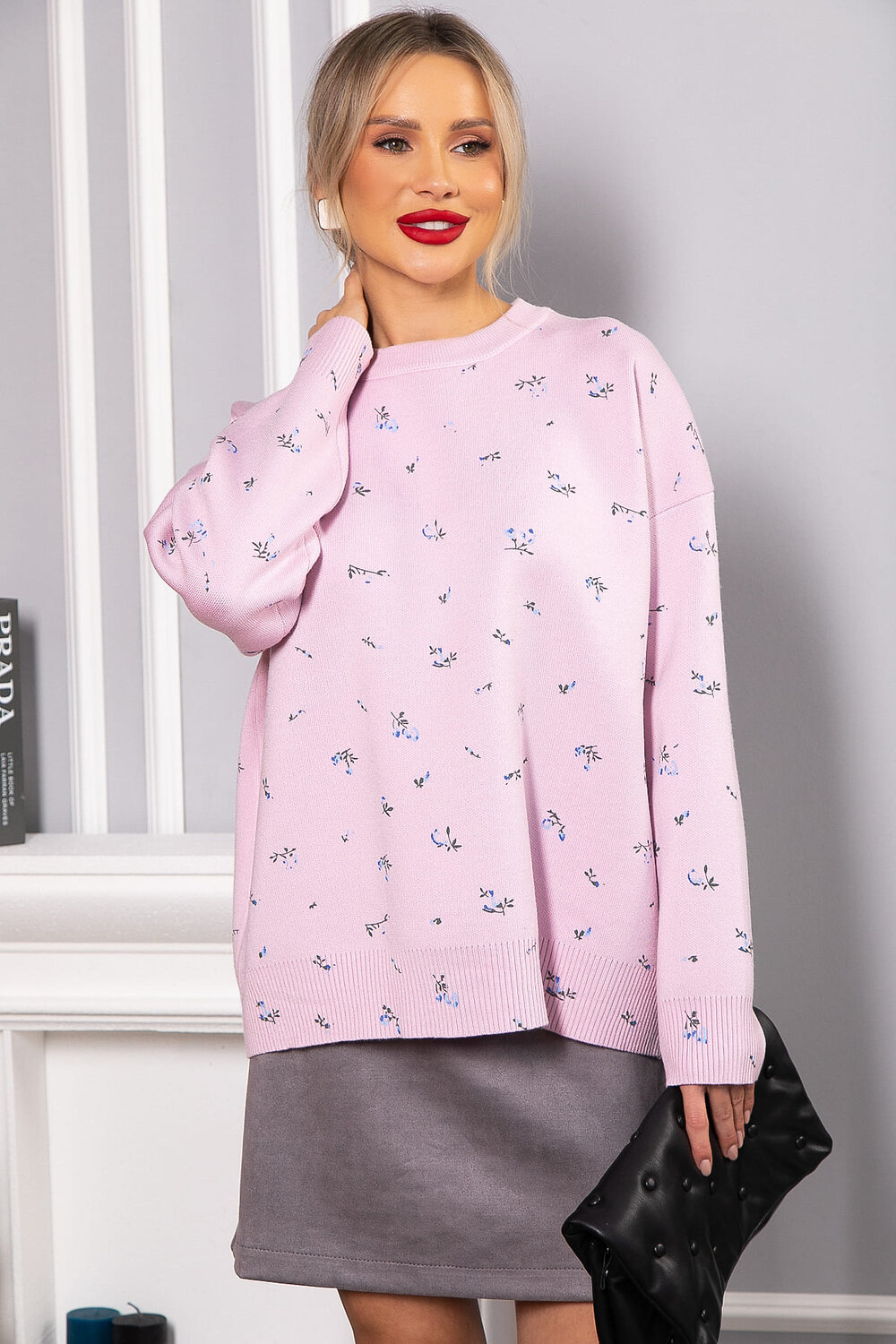 LT Collection Свитер 567994 Б14760-1М розовый