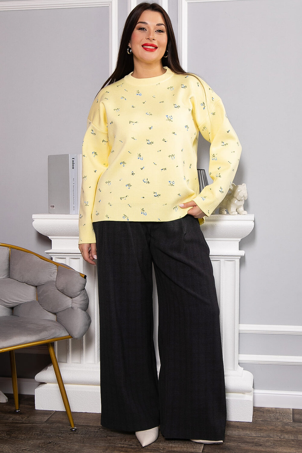 LT Collection Свитер 567996 Б14758-1М желтый