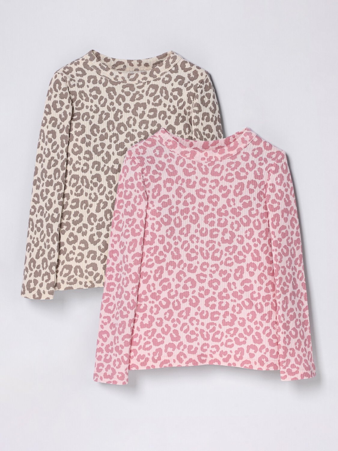 Апрель Лонгслив 568011 2ДДЛД5876223н бежевый леопард на сливках+розовый леопард на светло-розовом