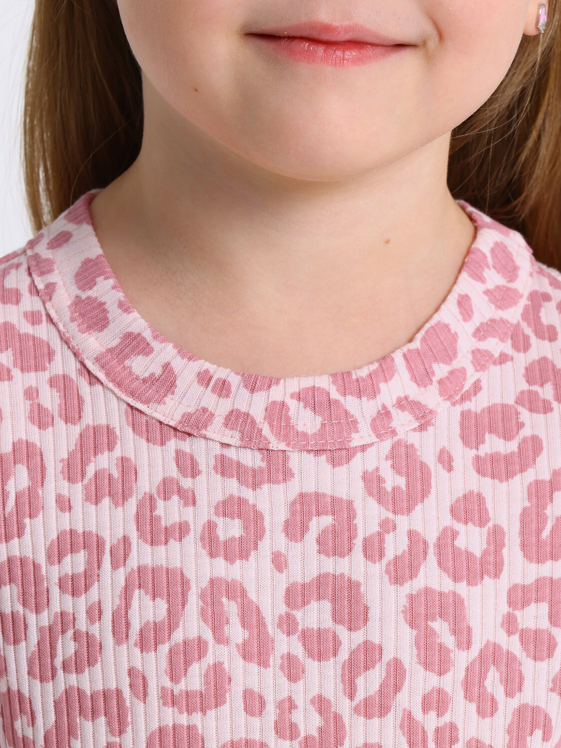 Апрель Лонгслив 568011 2ДДЛД5876223н бежевый леопард на сливках+розовый леопард на светло-розовом