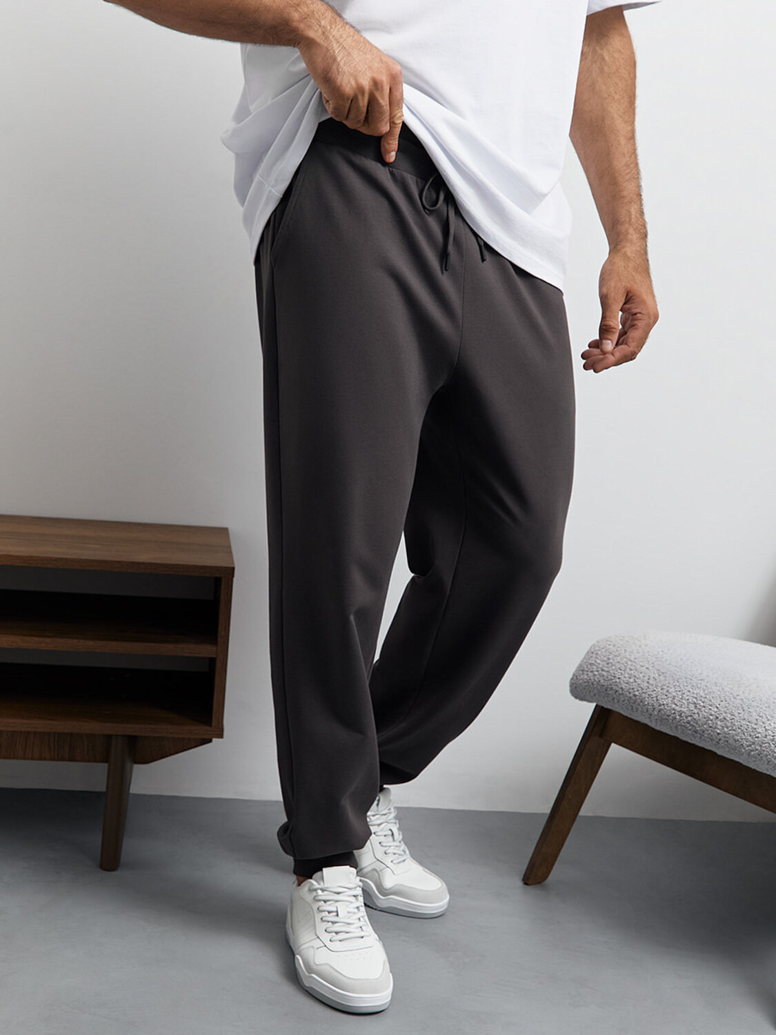 Omsa Брюки 568030 OmU 3231С Брюки джоггеры муж. на манжетах, CO+EL Grafite (Серый)