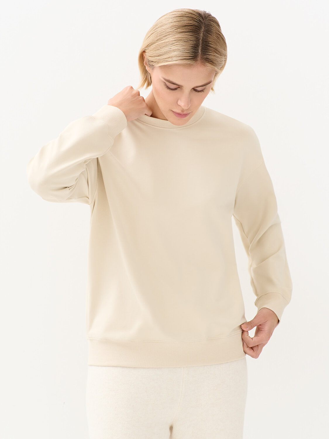 Omsa Свитшот 568033 OmD 1912С Свитшот жен. свобод/кроя, CO+EL Beige Chiaro (Бежевый)