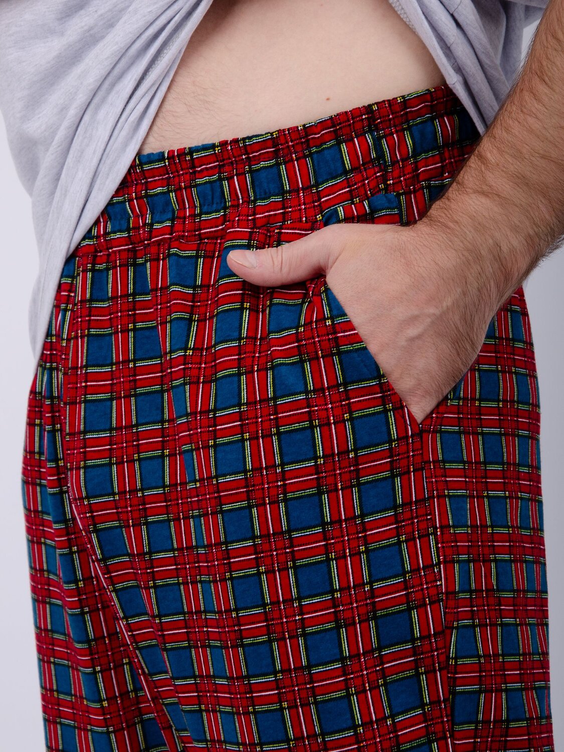 Malina Пижама 568045 3172 светло-серый меланж/зелёный/красный