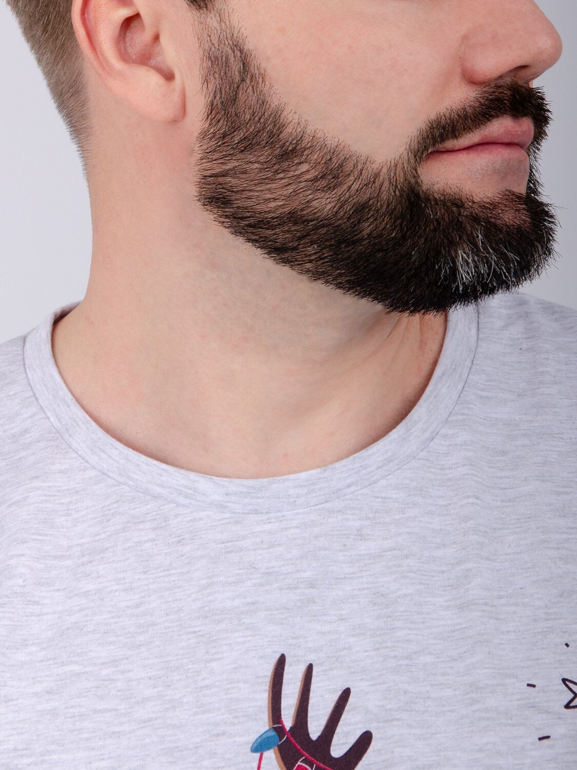 Malina Пижама 568045 3172 светло-серый меланж/зелёный/красный