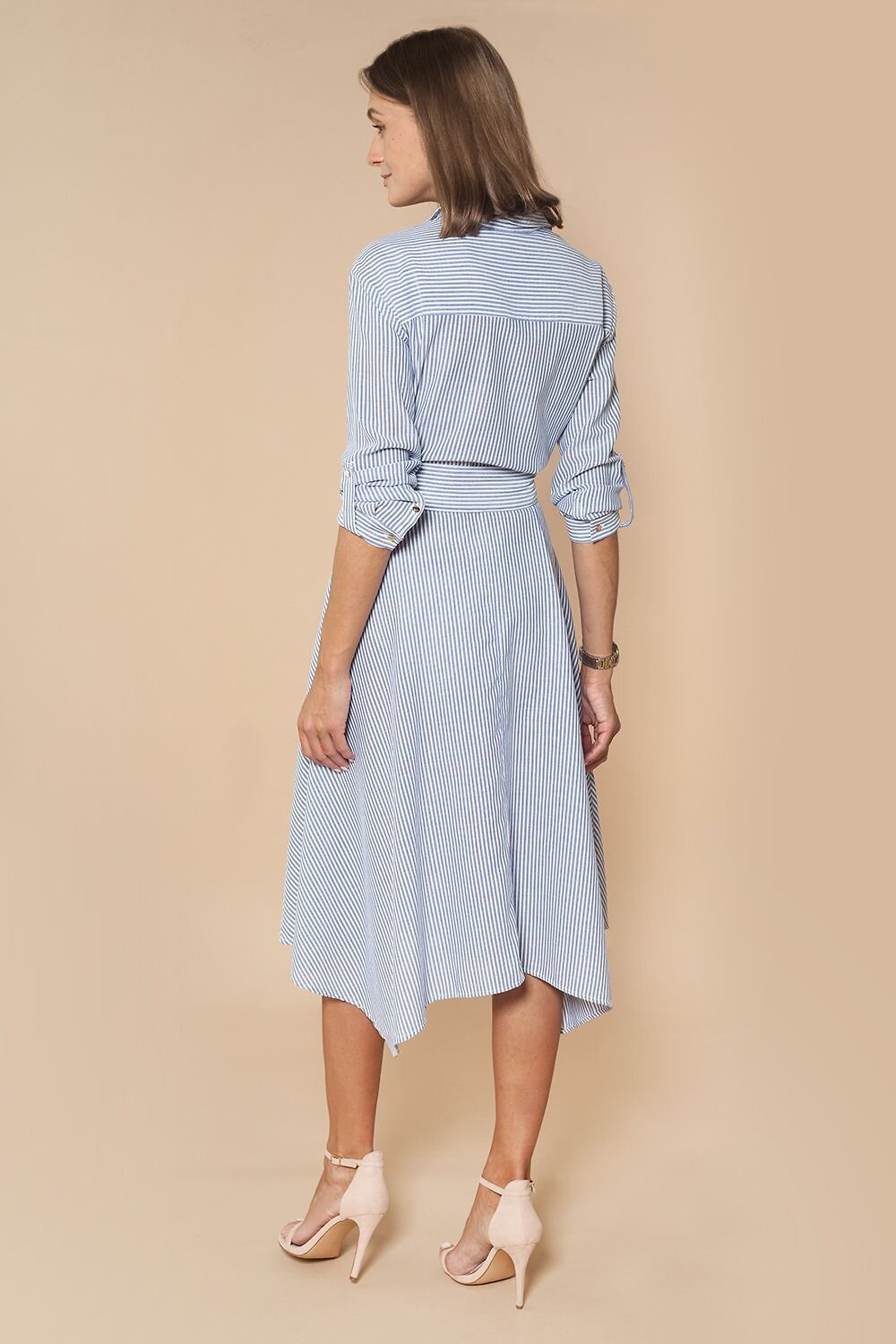 VILATTE Платье 568071 D22.451 белый-синий