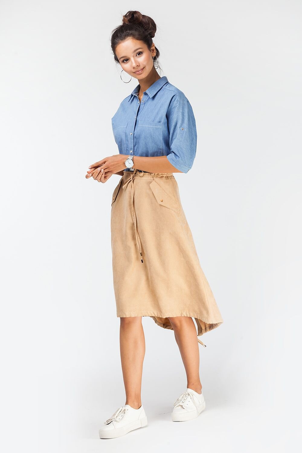 VILATTE Юбка 568101 D26.341 светло-бежевый