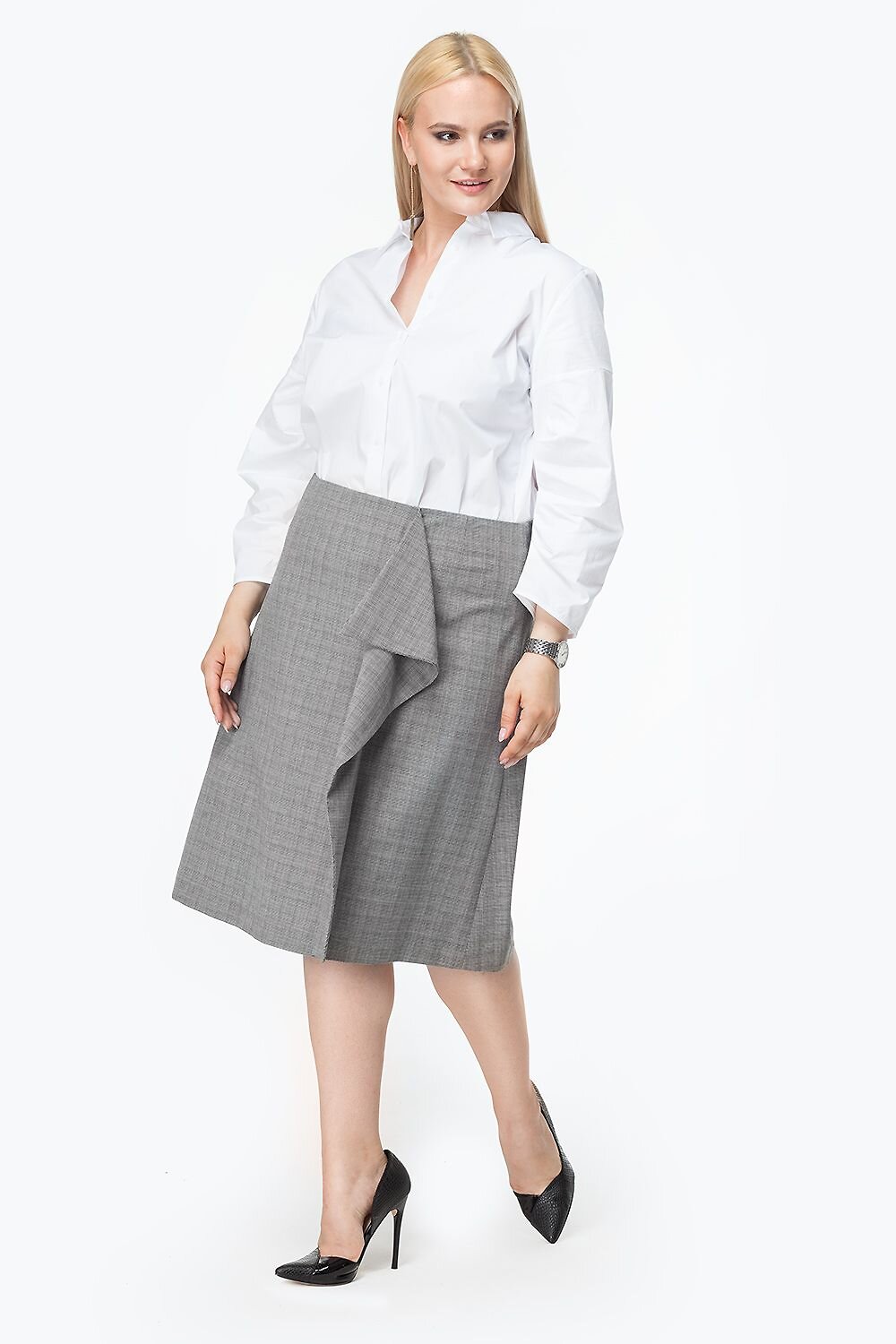 VILATTE Юбка 568102 D26.351 серый