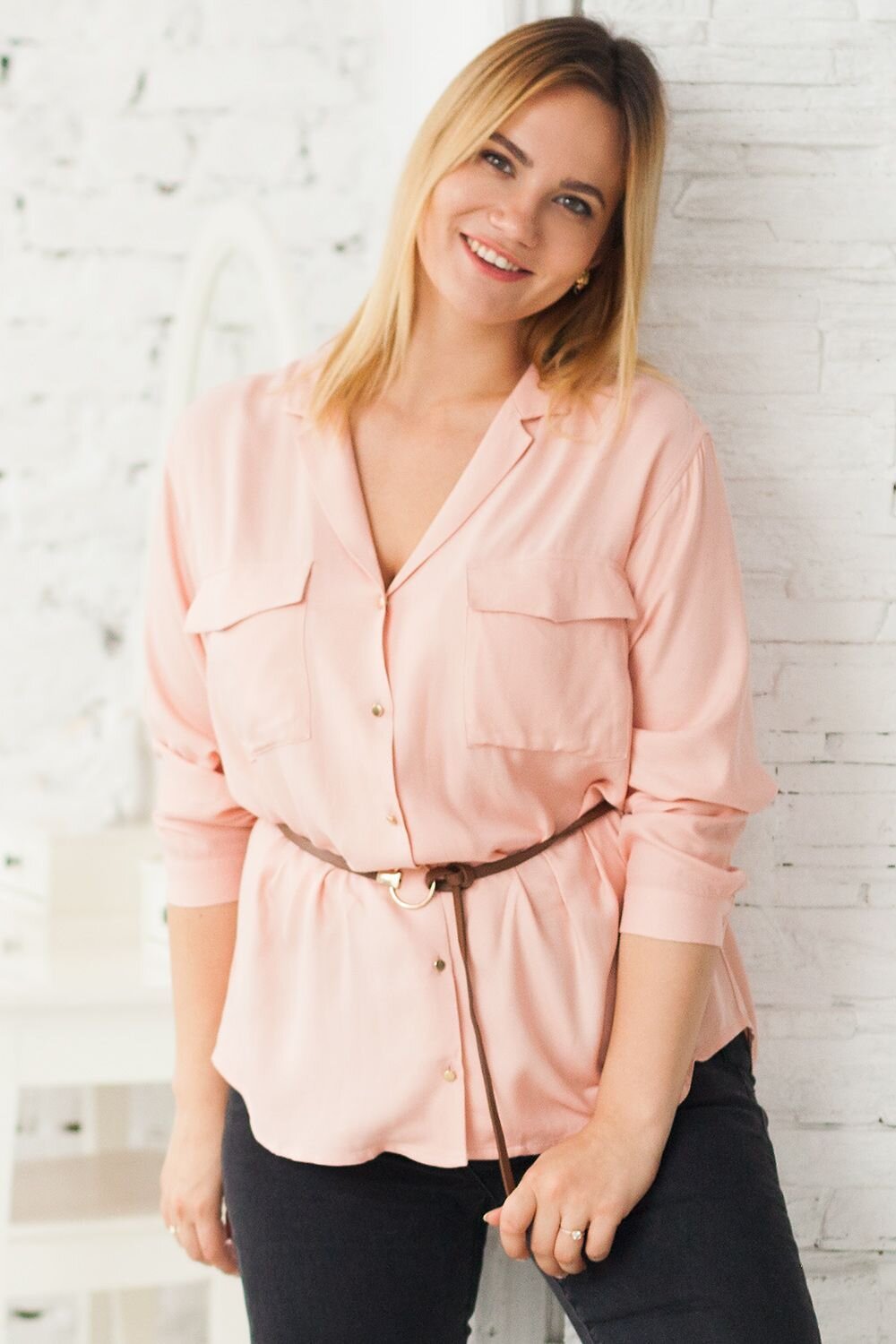 VILATTE Блузка 568107 D29.643 пудровый