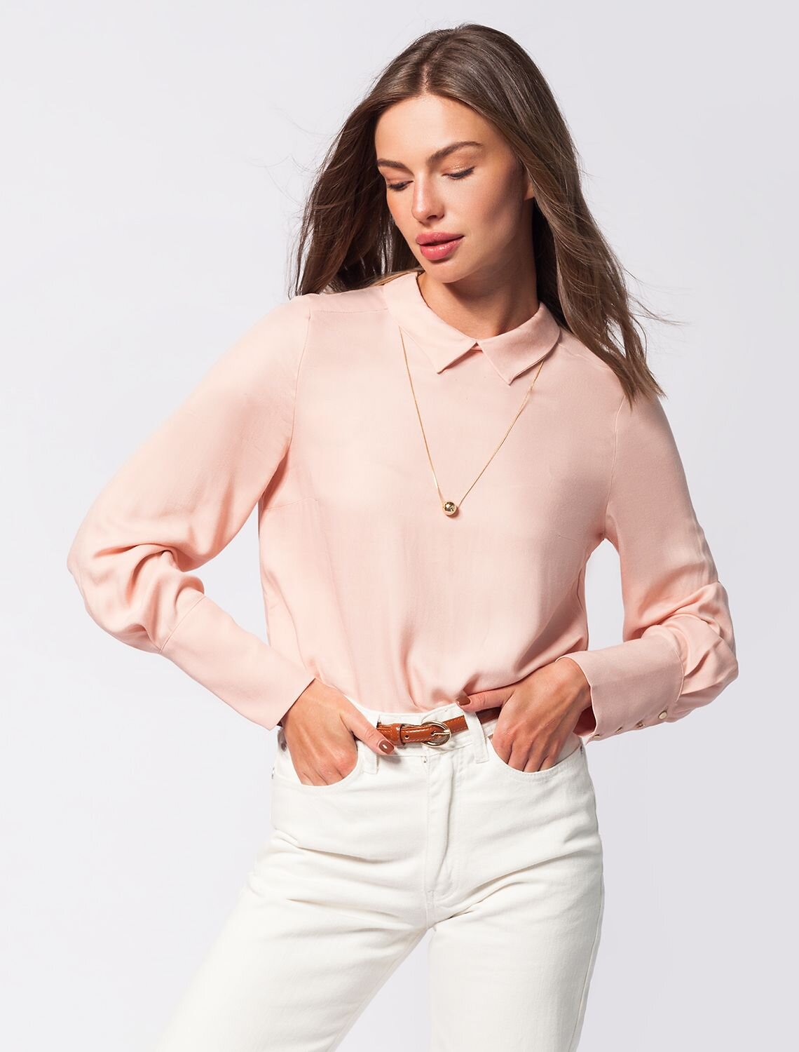 VILATTE Блузка 568108 D29.644 пудровый