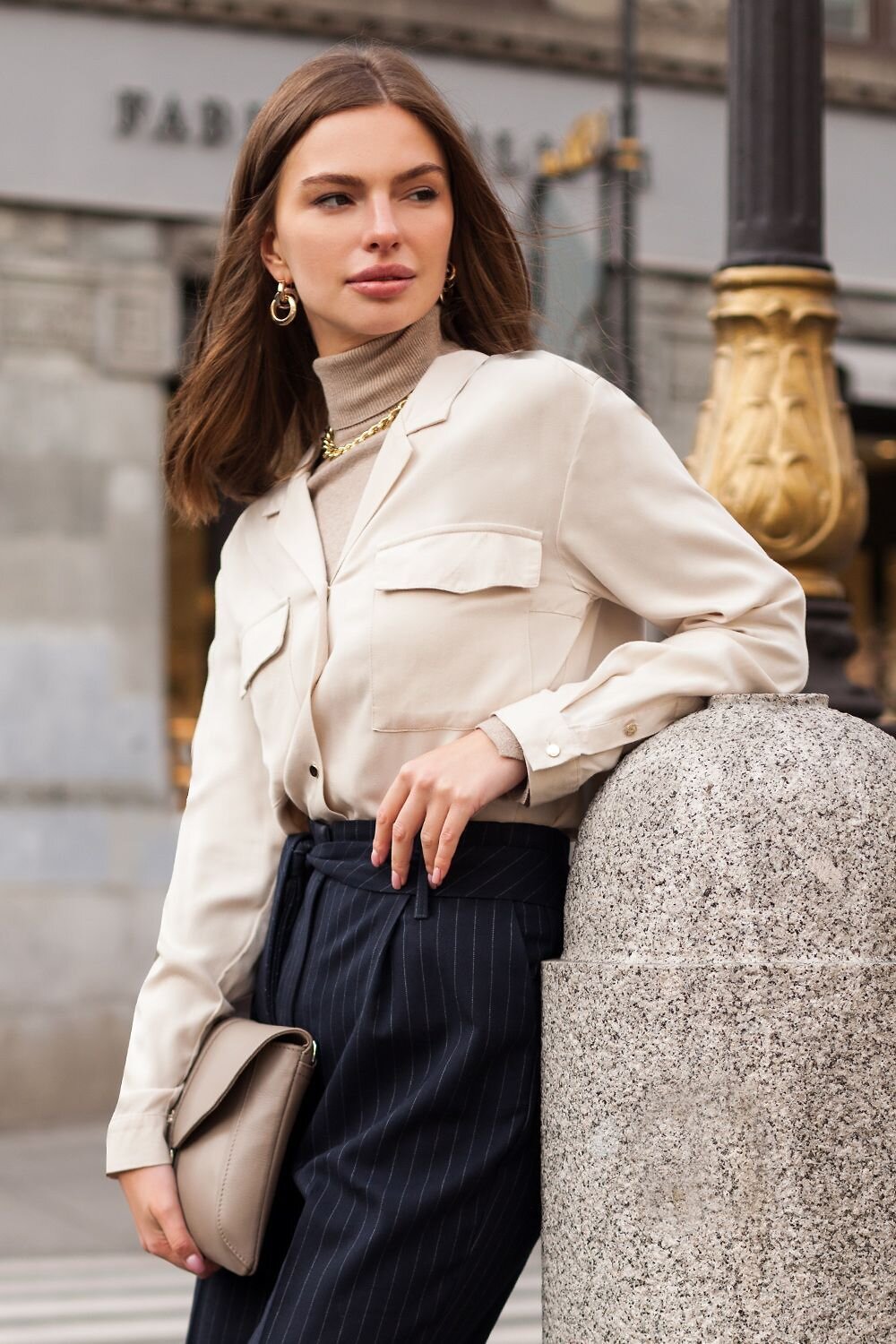 VILATTE Блузка 568117 D29.668 светло-бежевый