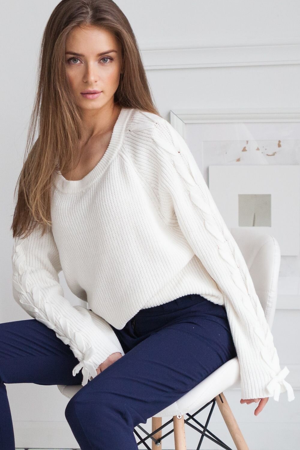 VILATTE Джемпер 568129 D39.450 белый