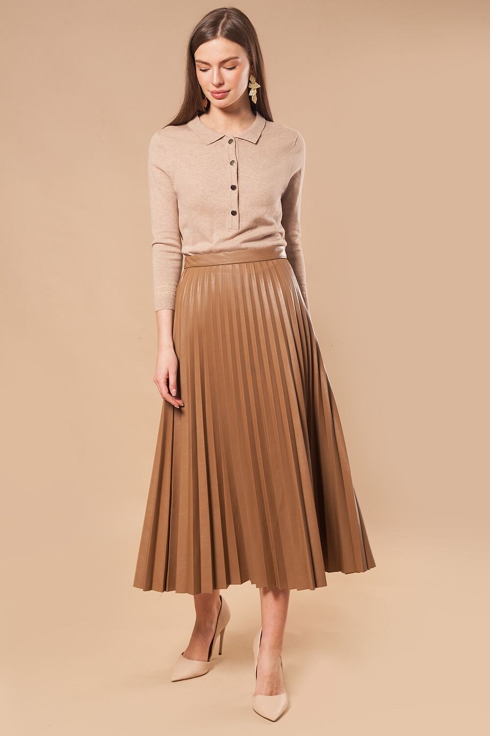 VILATTE Джемпер 568144 D39.463 светло-бежевый