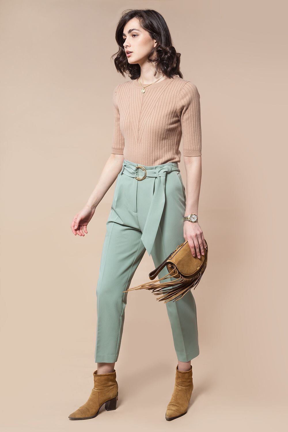 VILATTE Джемпер 568147 D39.464 темно-бежевый