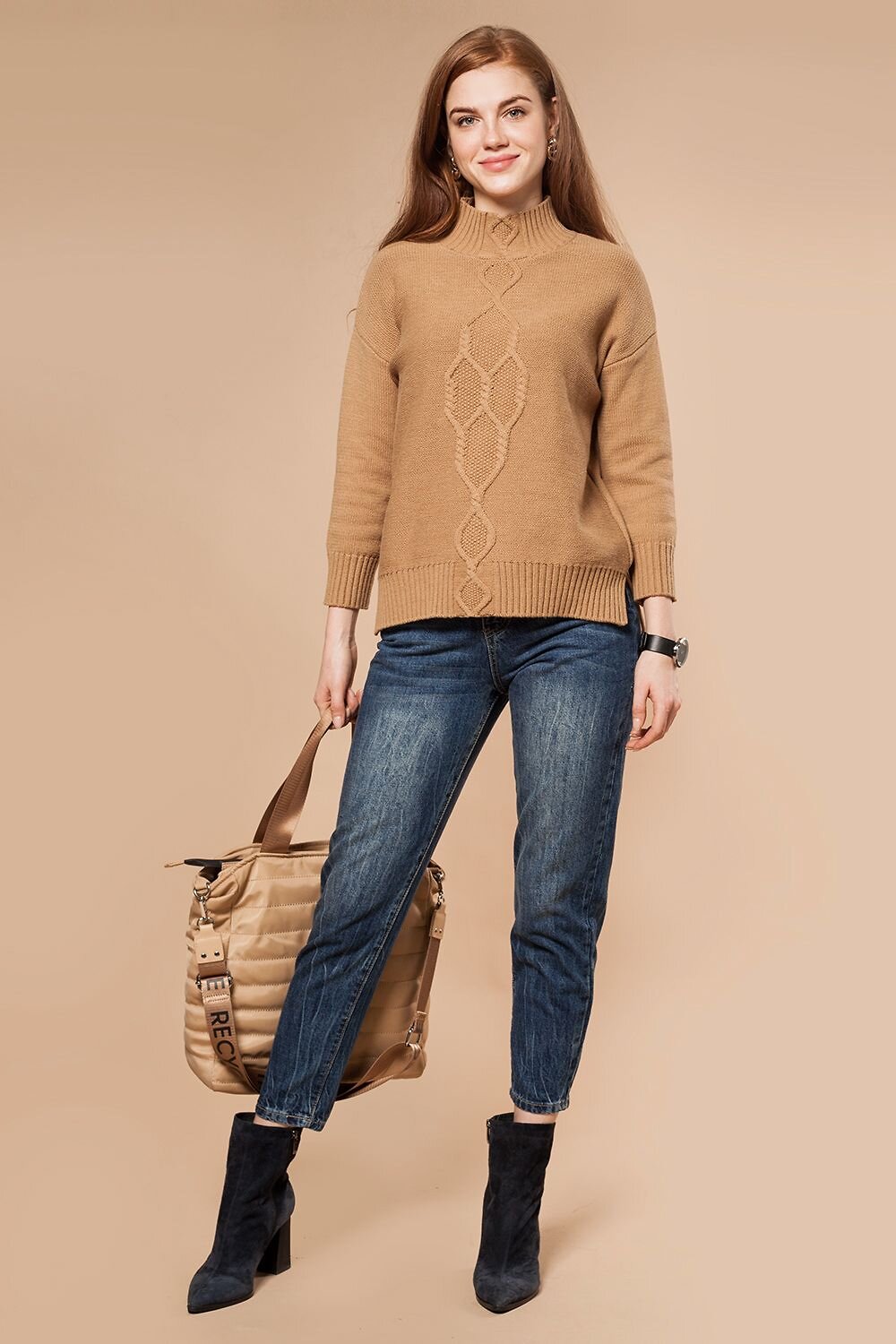 VILATTE Джемпер 568148 D39.469 бежевый