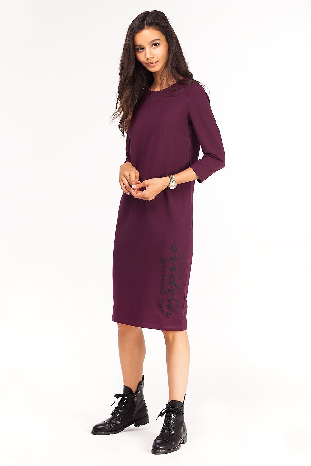 VILATTE Платье 568150 D42.178 бордовый