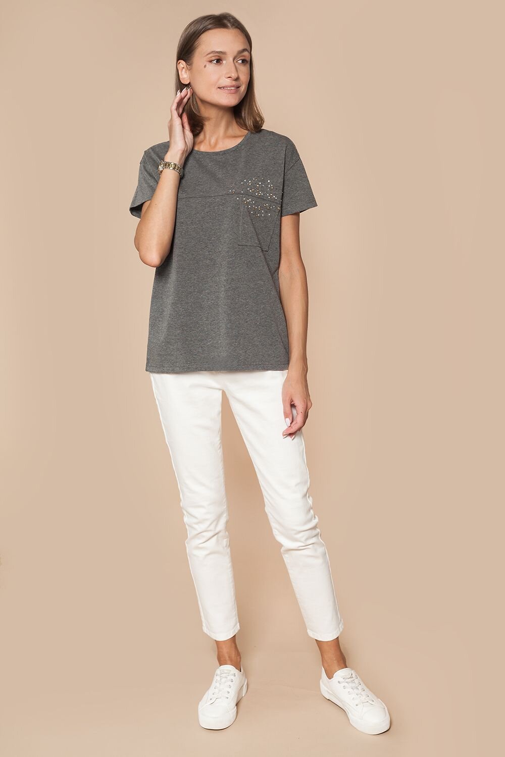 VILATTE Футболка 568154 D49.644 темно-серый меланж