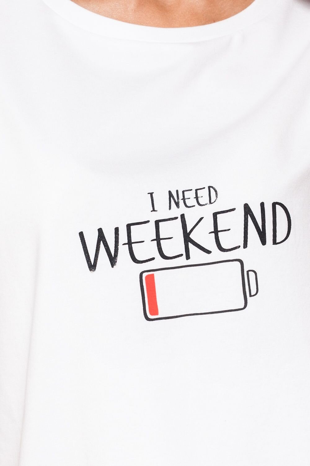 VILATTE Футболка 568156 D49.647 белый_I need weekend