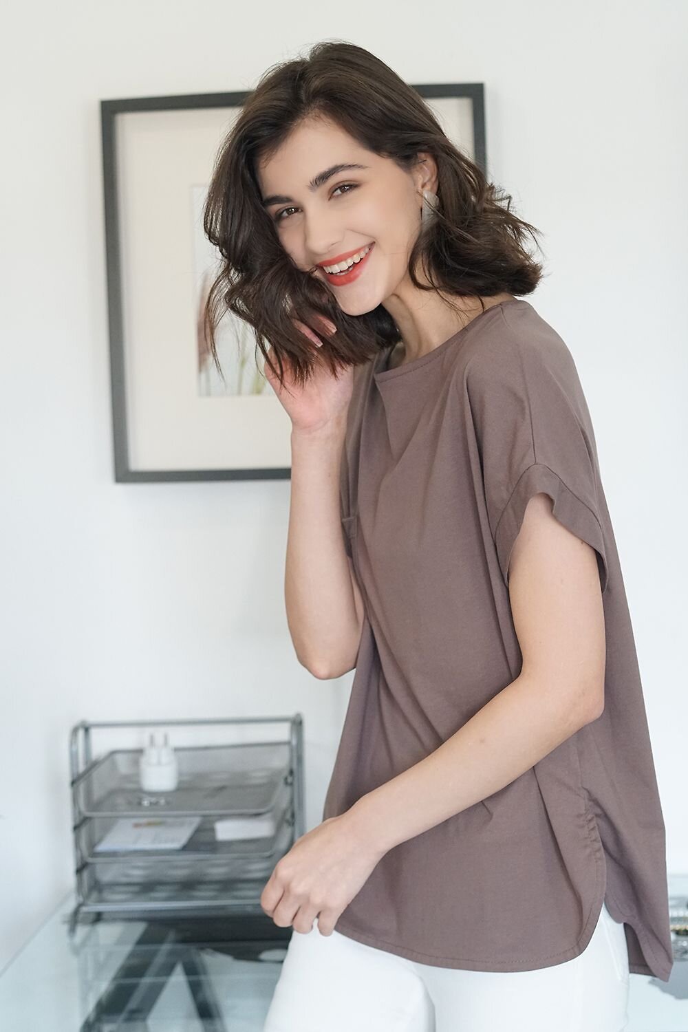 VILATTE Футболка 568158 D49.650 кофейный