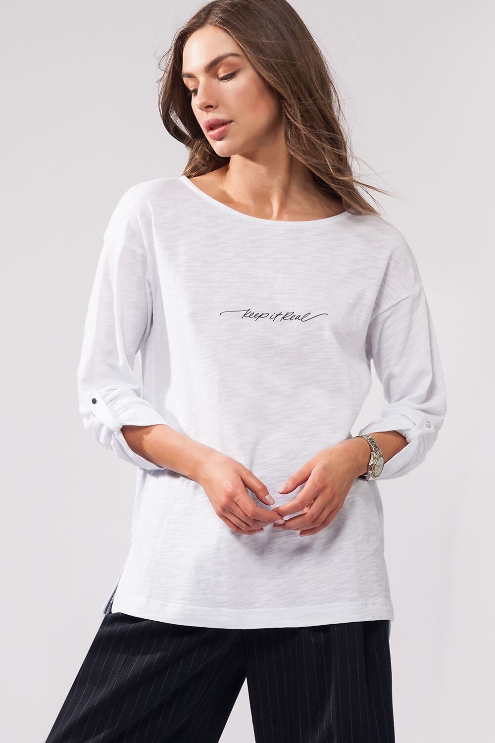 VILATTE Футболка 568168 D49.724 белый_keep it real