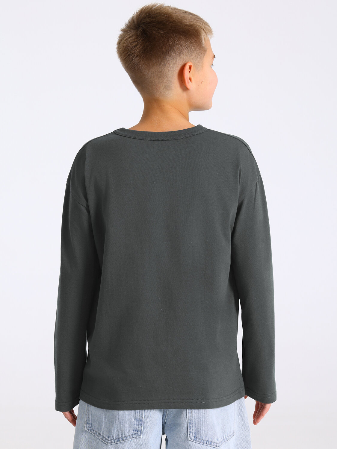 Апрель Лонгслив 568176 1ПДЛД4336001 темно-серый