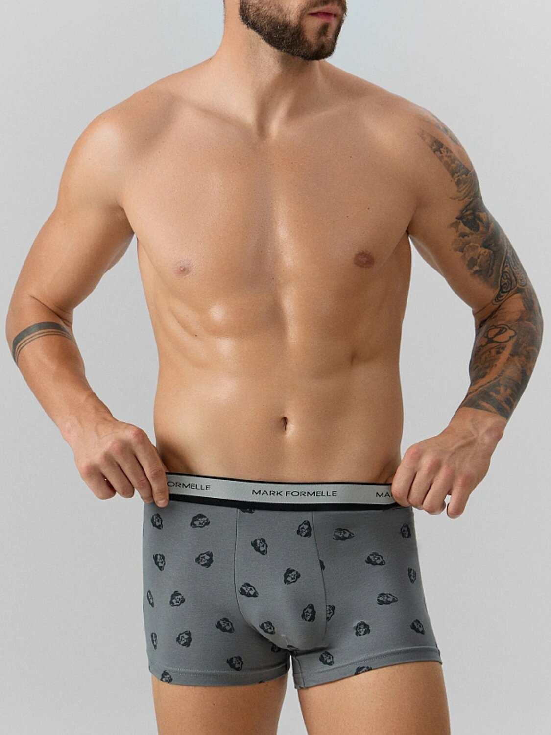 MARK FORMELLE Трусы 568234 411228 зубры на т.сером