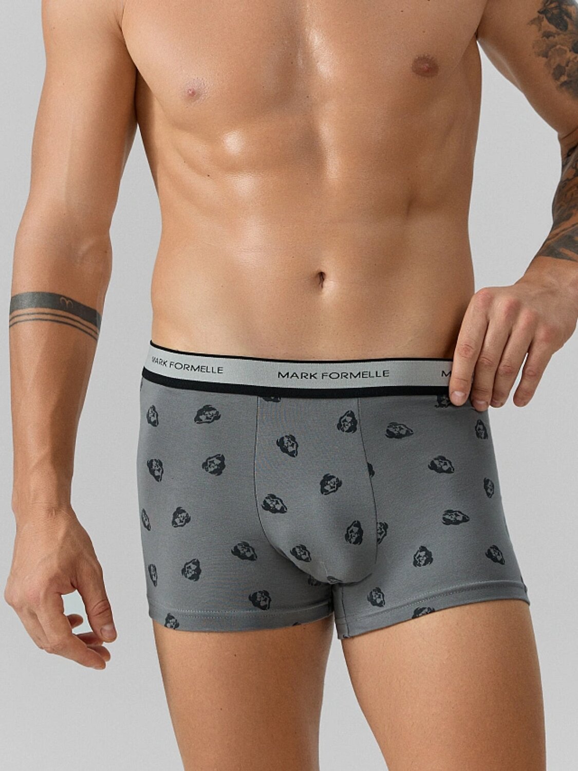 MARK FORMELLE Трусы 568234 411228 зубры на т.сером