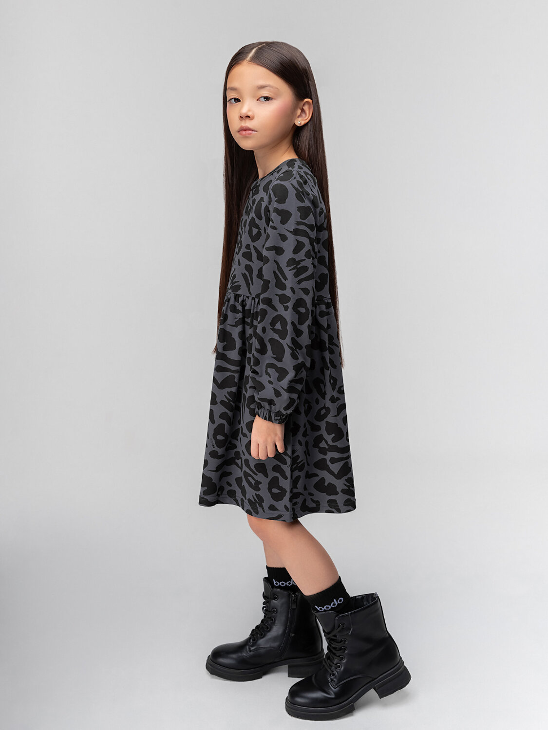 Bodo Платье 568249 18-189MD серый (черный)